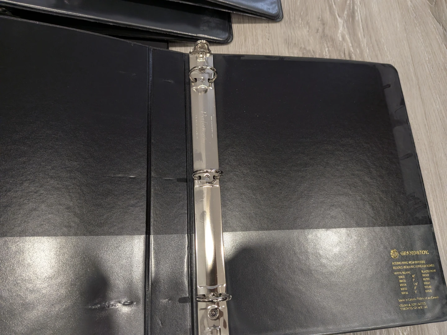 Set of 6 Black Binders - photo 3