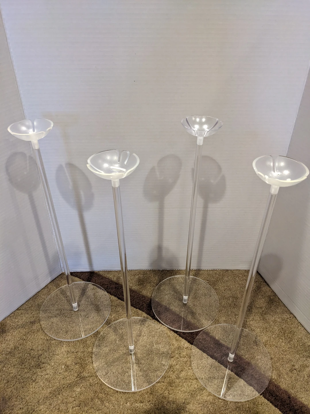 Acrylic Balloon Stands - Set of 4