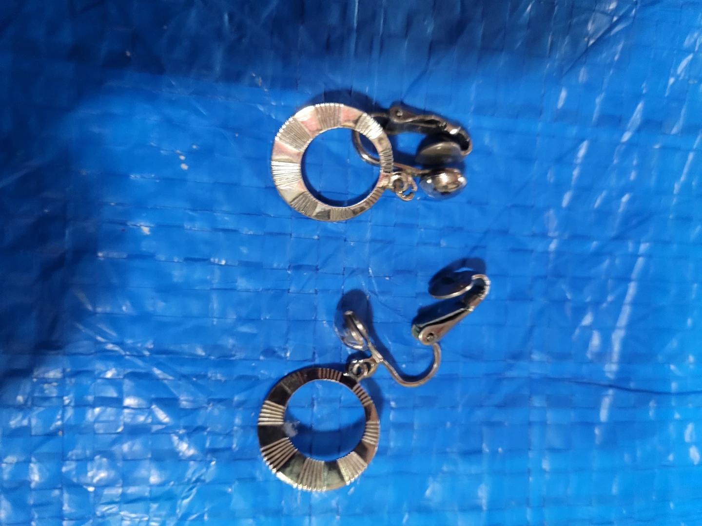 Silver-tone Clip-on Hoop Earrings