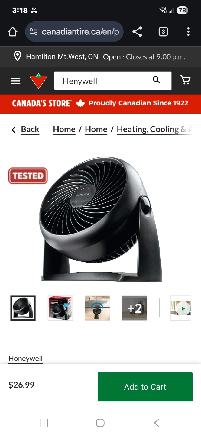 Honeywell Personal Air Circulator Fan
