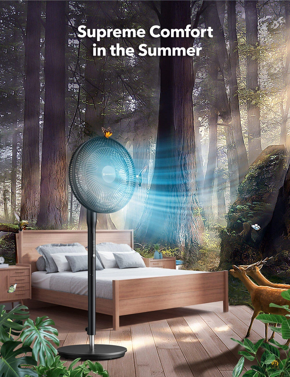New oscillating fan  9 speeds timer with remote - photo 5
