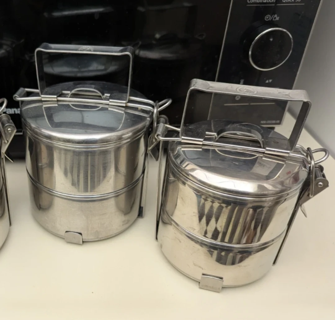Stackable Stainless Steel Lunch Box Carrier (set of 2) - photo 2