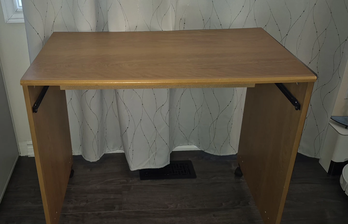 Light brown wood desk