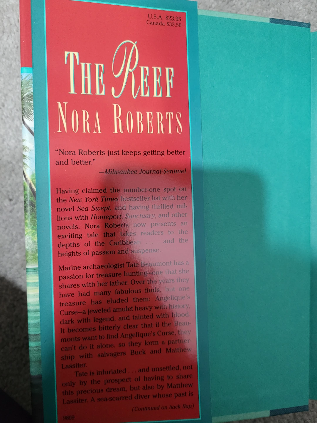 The Reef by Nora Roberts hardcover Book - photo 2