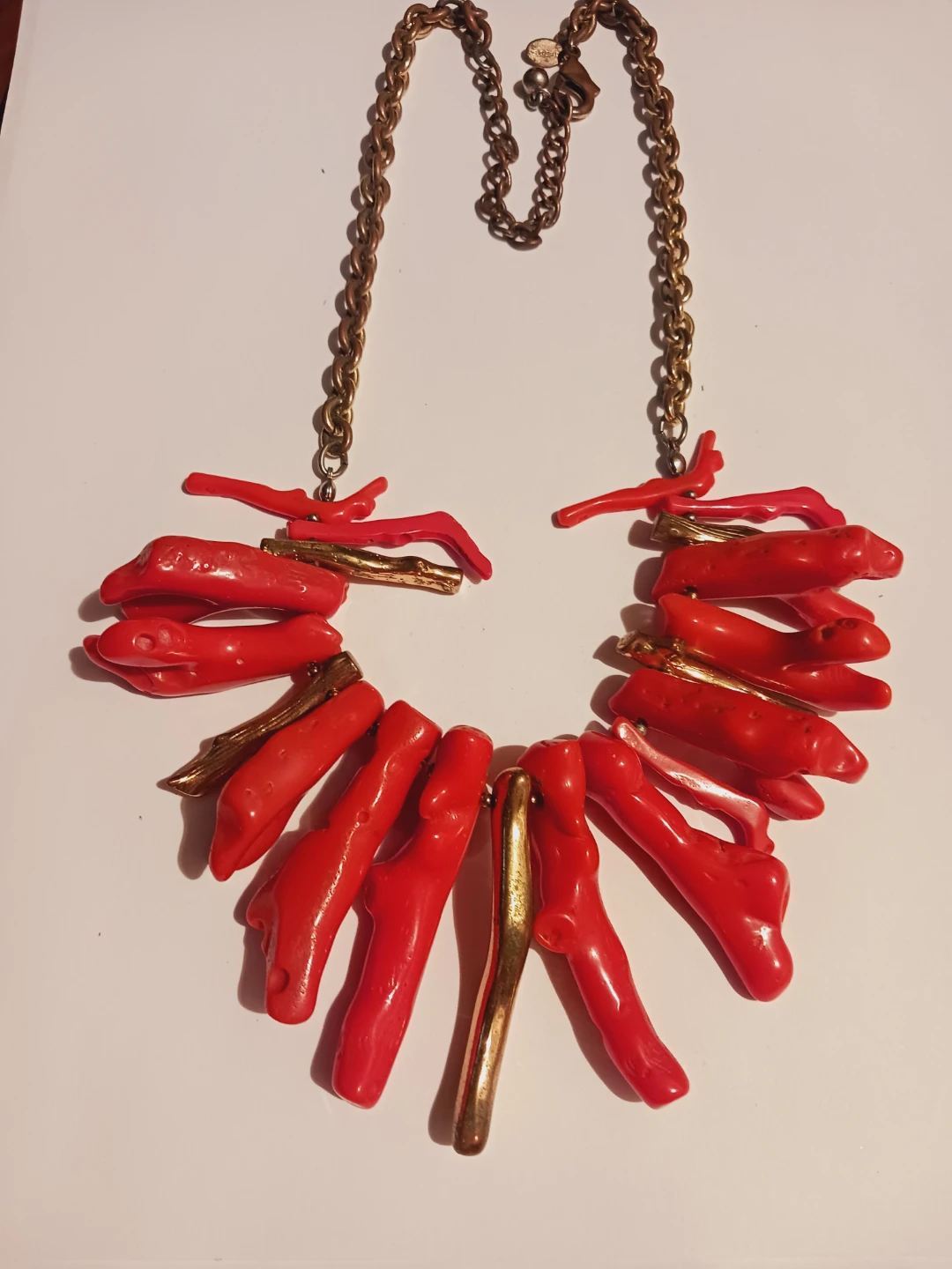 Beautiful Coral Branch Statement Necklace - photo 4