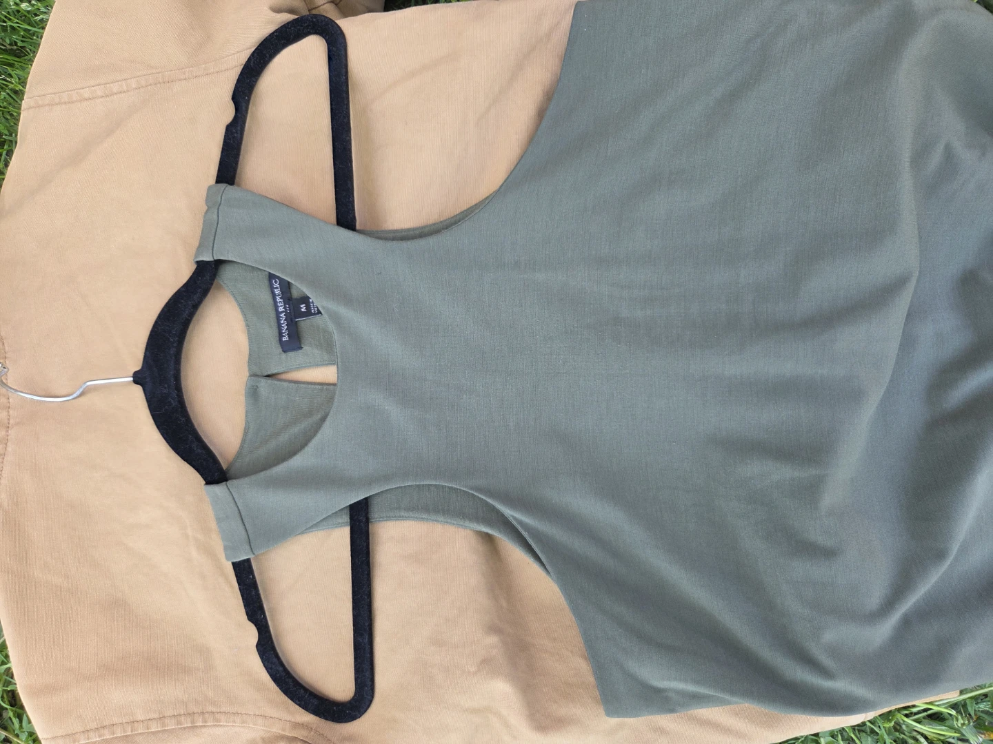 Banana Republic Sleeveless Dress - Olive Green - Size M - photo 3