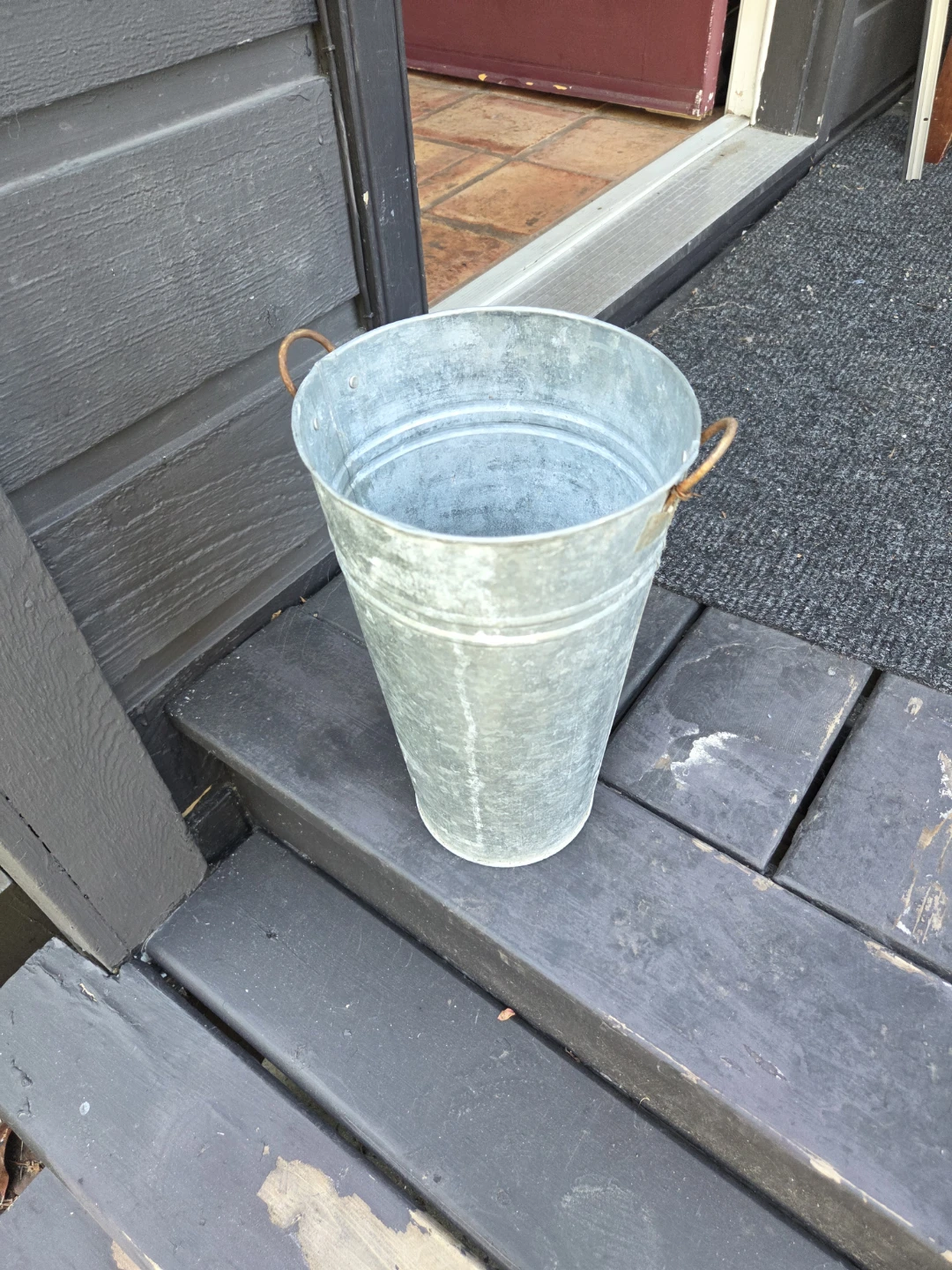 Galvanized Metal Bucket with Handles