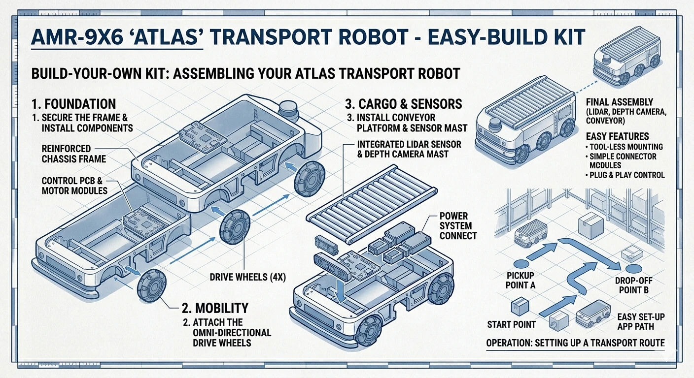 AMR-9X6 'Atlas' Transport Robot - Easy-Build Kit