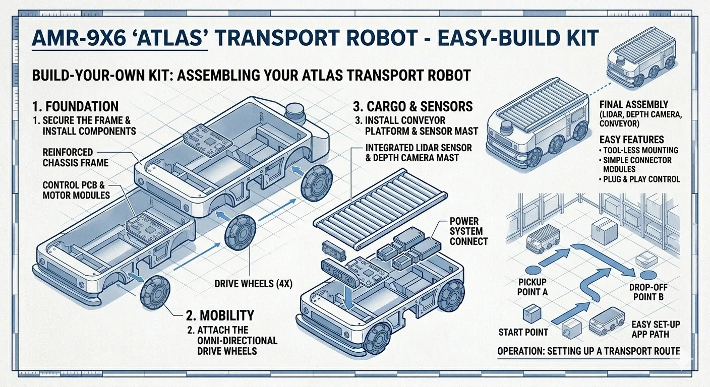 AMR-9X6 'Atlas' Transport Robot - Easy-Build Kit
