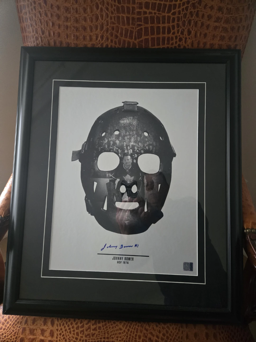 Johnny Bower HOF 1976 Framed Photo