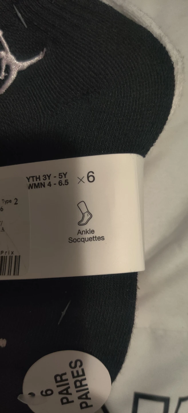 Jordan Ankle Socks - 6 Pack. Fits size 4-6.5 - photo 5