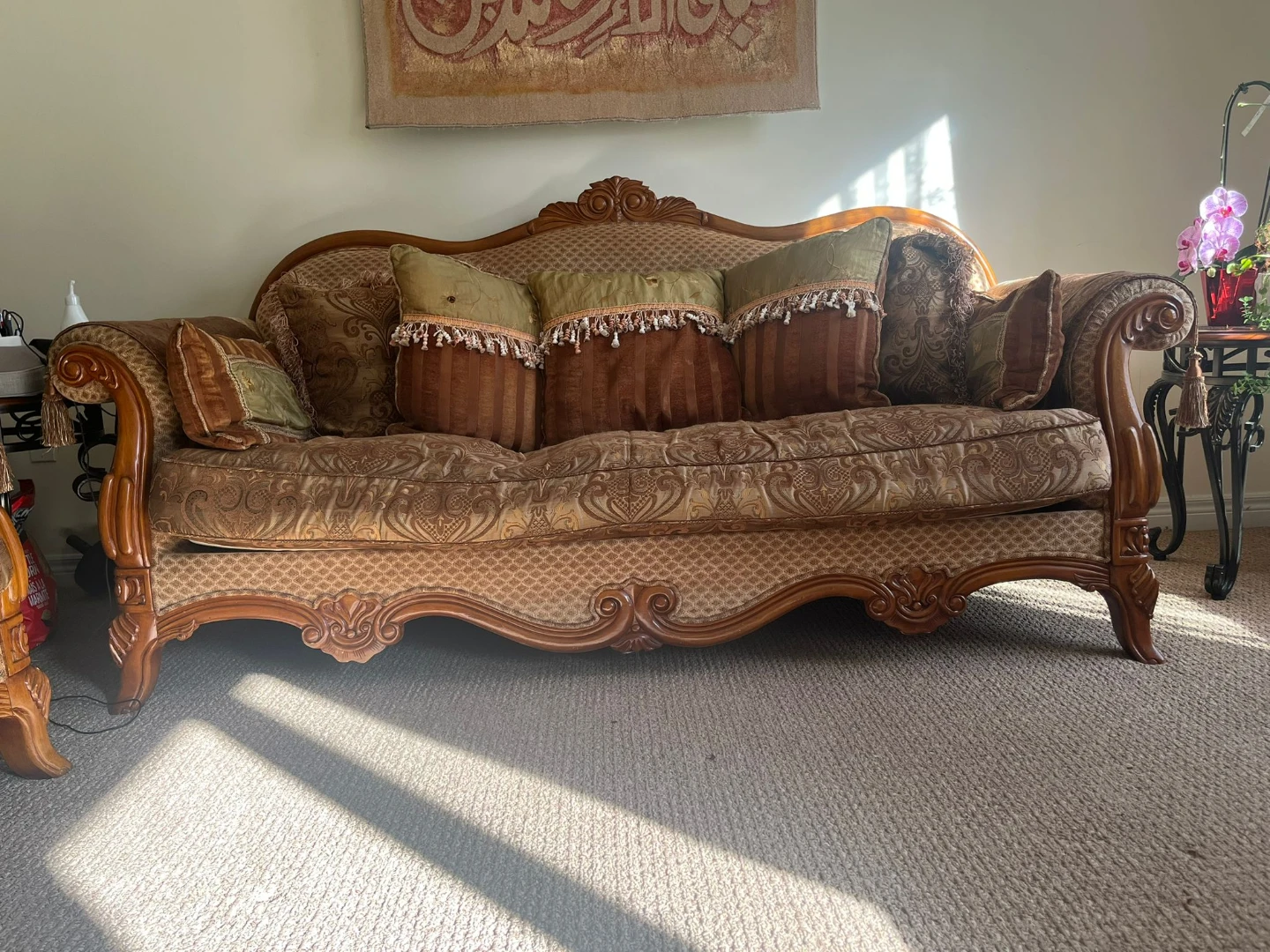 Vintage Style Sofa and Armchair and  Table set - photo 5