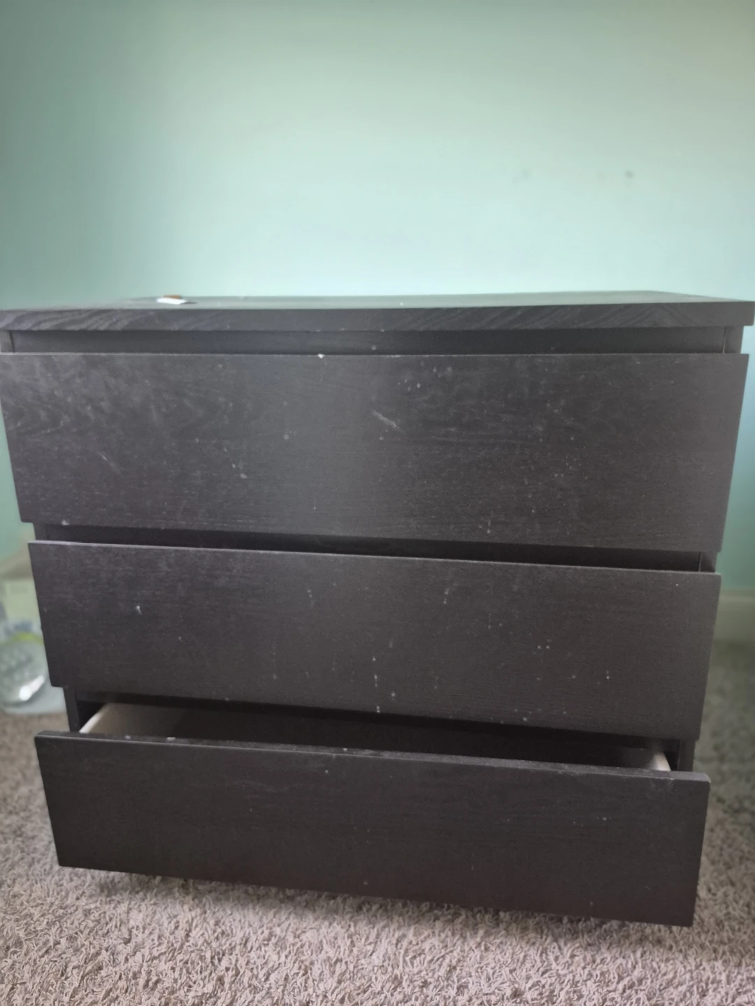 3 drawer Dresser - Dark Brown
