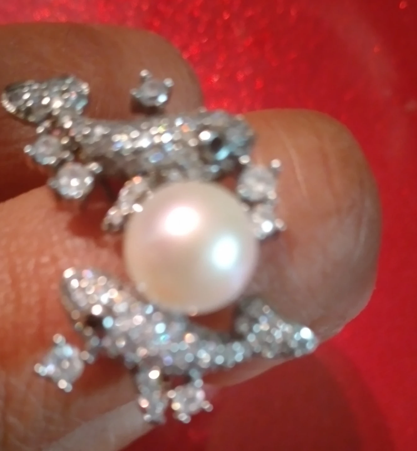 Sterling Silver white Pearl Ring with Gemstone Accents - photo 4