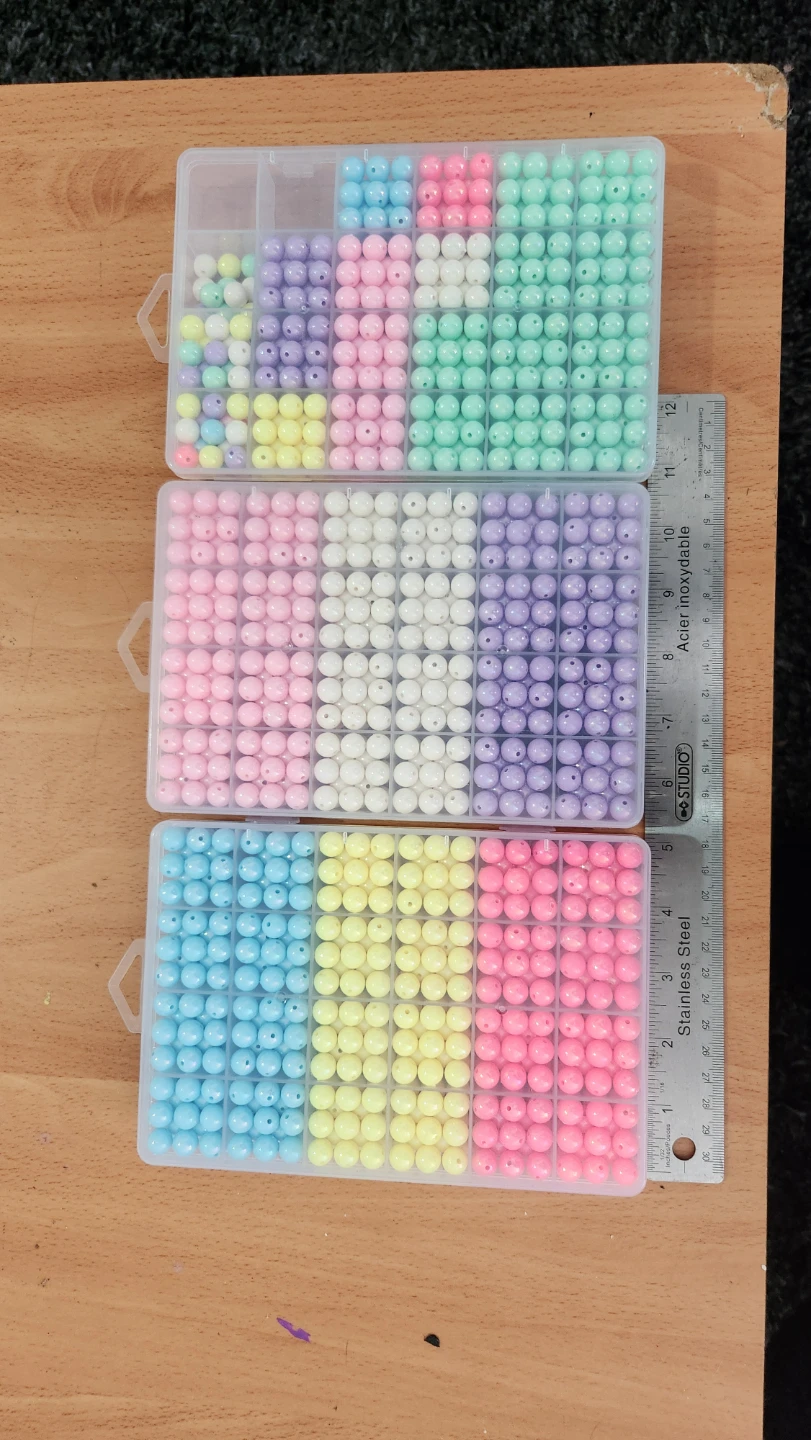 Pastel Craft Beads in Storage Case