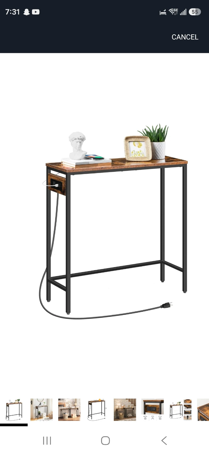 Console Table with Built-in AC Outlet and USB Ports - photo 2