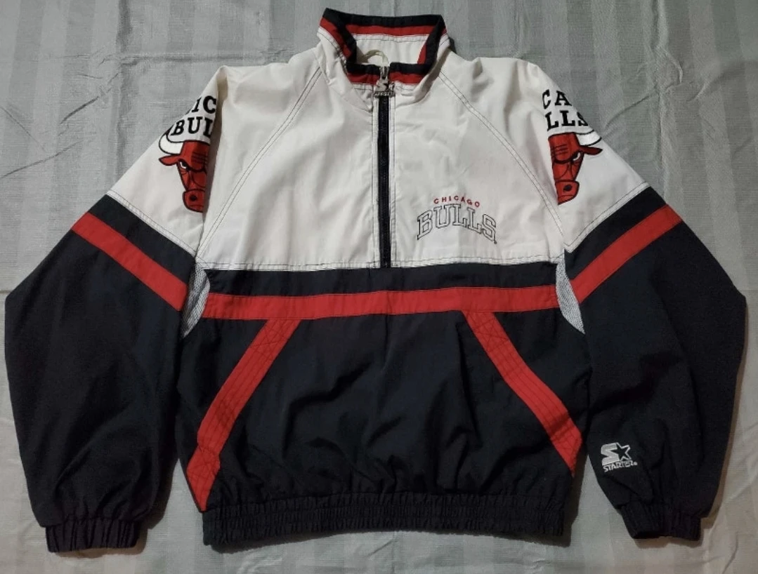 VTG  90'S bulls starter pullover Youth XL
