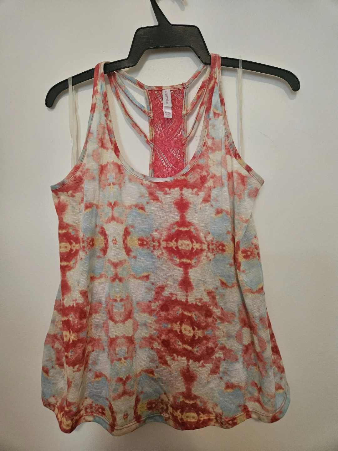 Xhilaration Tie Dye Racerback Tank Top XL/TG