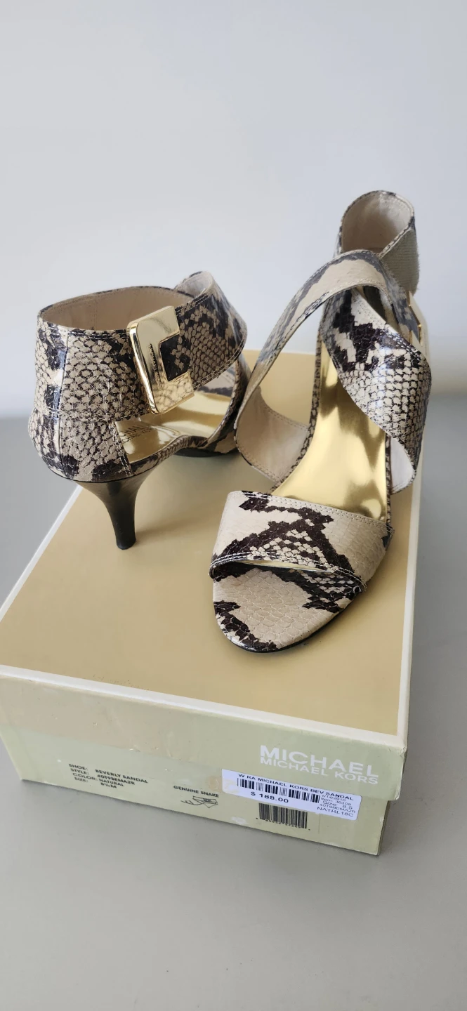 Michael Kors Beverly Snake Embossed Sandals