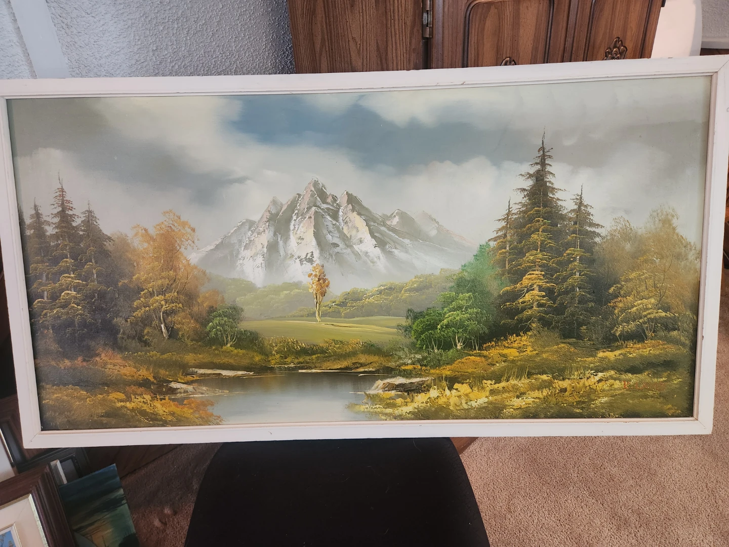 Original Oil Painting "Mountain Lake" by K. Lamb