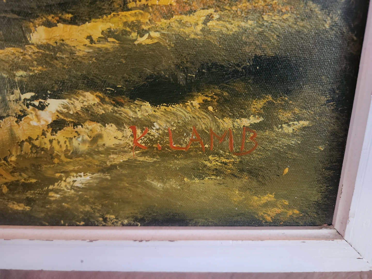 Original Oil Painting "Mountain Lake" by K. Lamb - photo 2