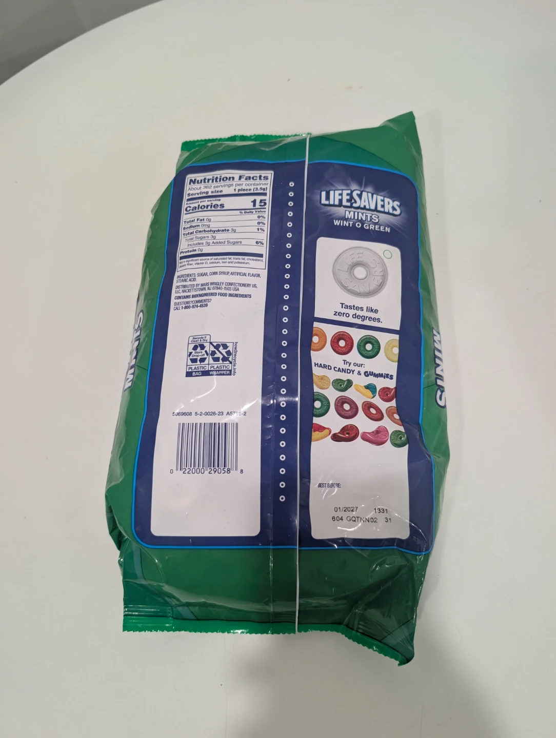 Life Savers Wint-O-Green Mints Party Size Bag - photo 2