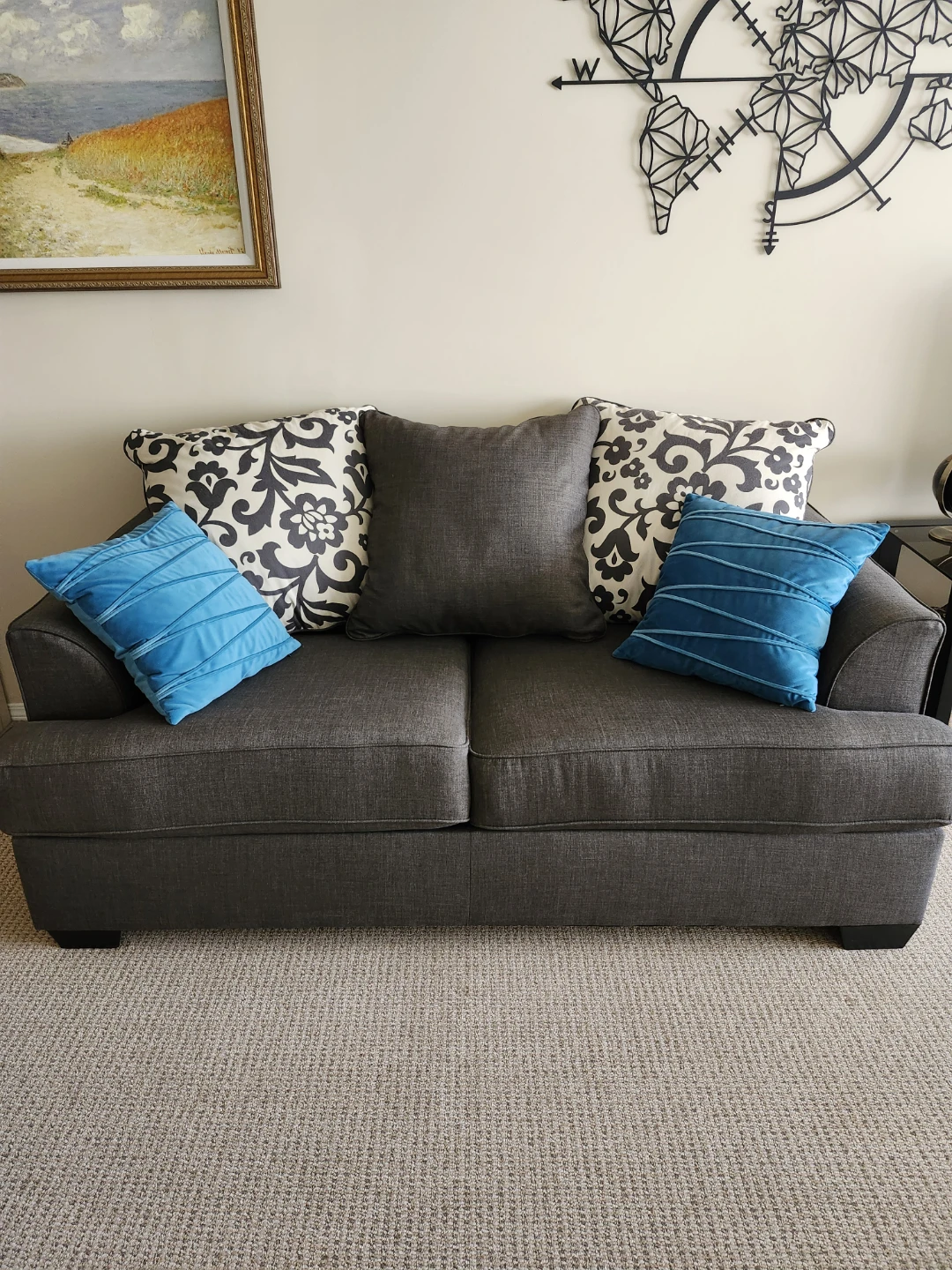 Ashley Grey Loveseat Sofa