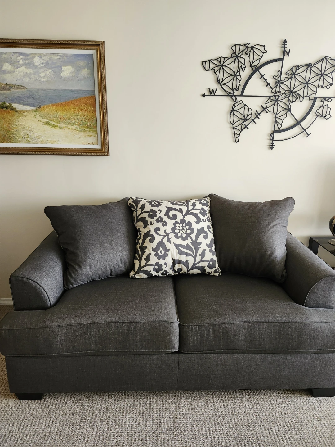 Ashley Grey Loveseat Sofa - photo 2