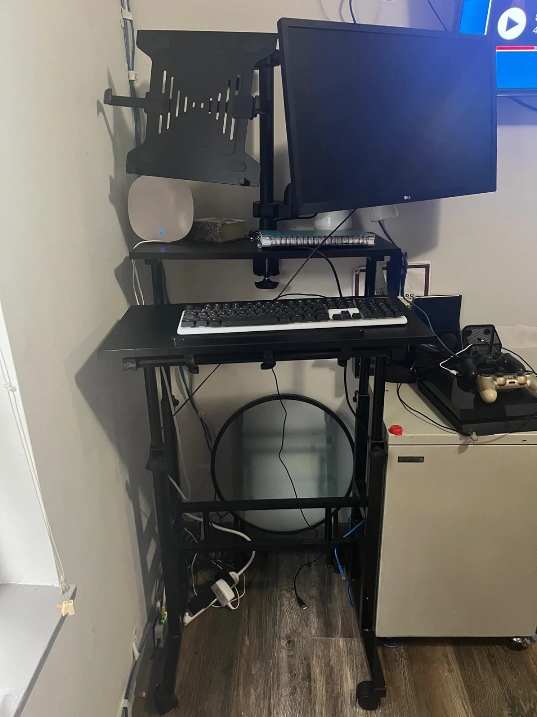 Adjustable Standing Desk Converter with Monitor Mount