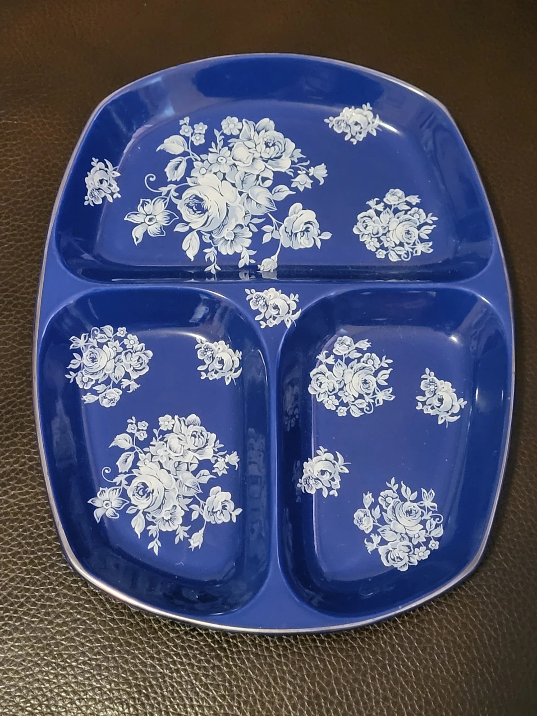 Stylecraft Divided Dish in Blue Rhapsody Floral