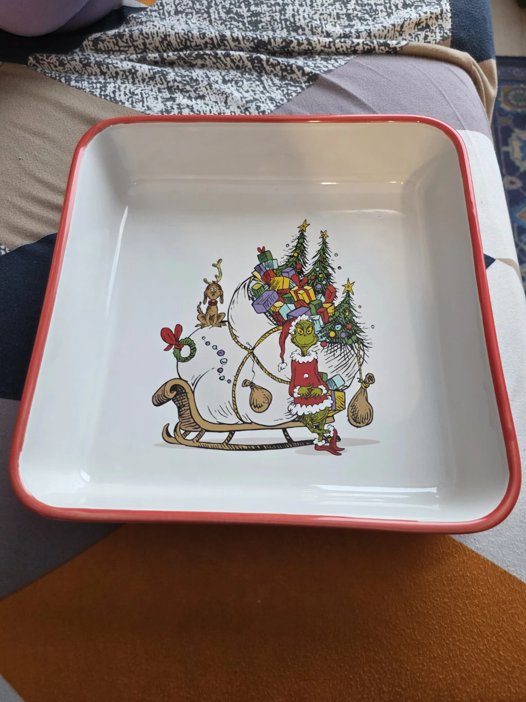 The Grinch Christmas Square Baking Dish