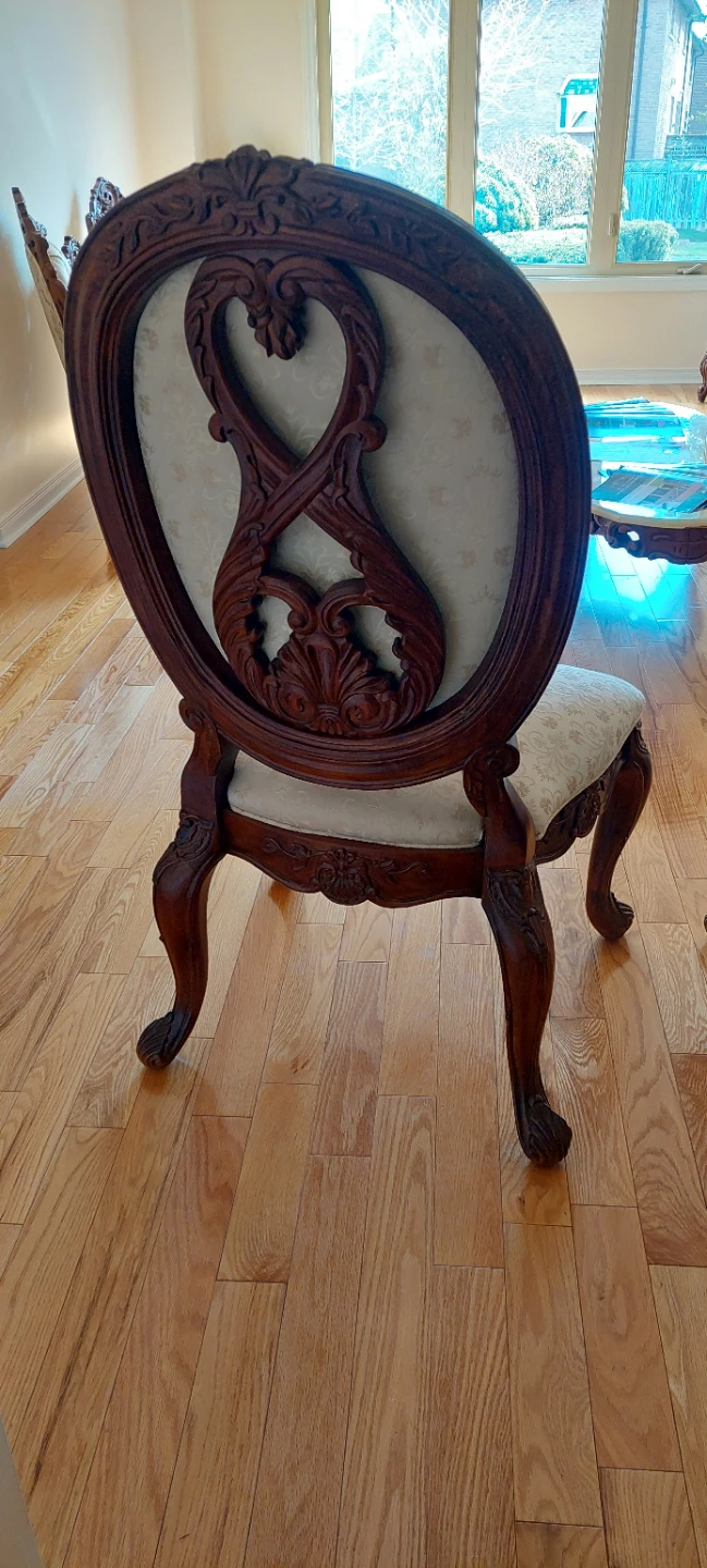 Antique Oval Back Accent Chairs