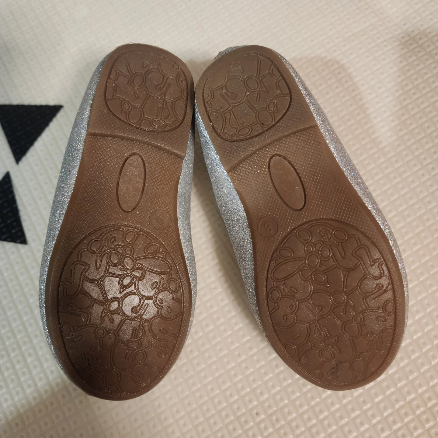 George Toddler Girls Silver Glitter Ballet Flats size 8 - photo 2