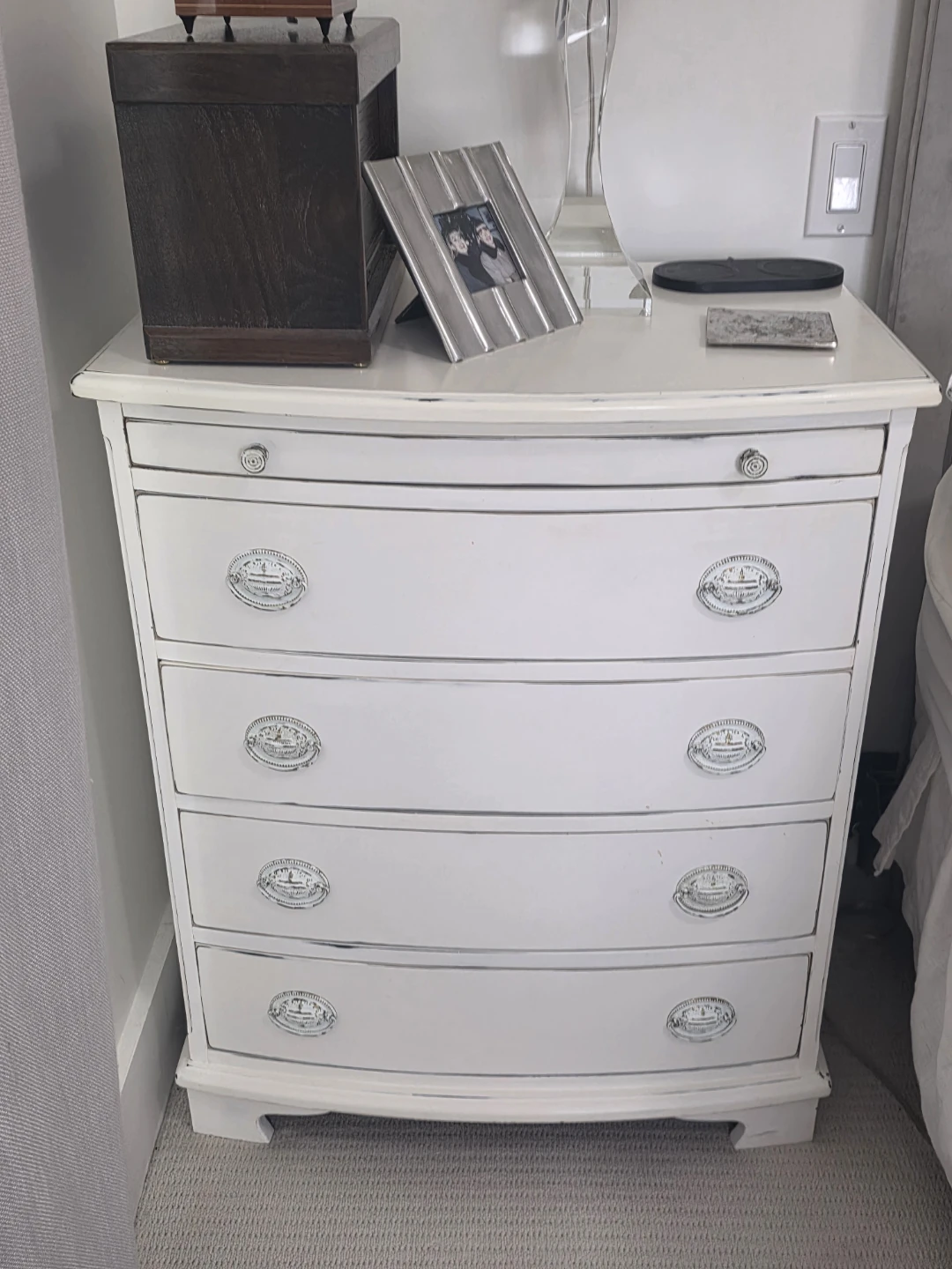 Shabby chic dresser and 2 night stands.