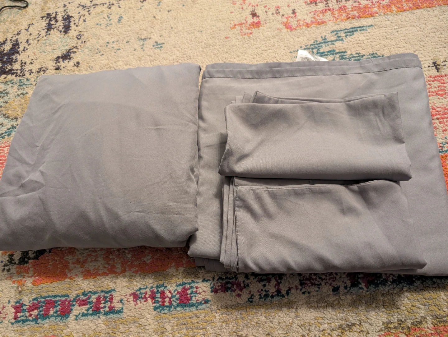 Queen bed sheet set - grey - photo 4