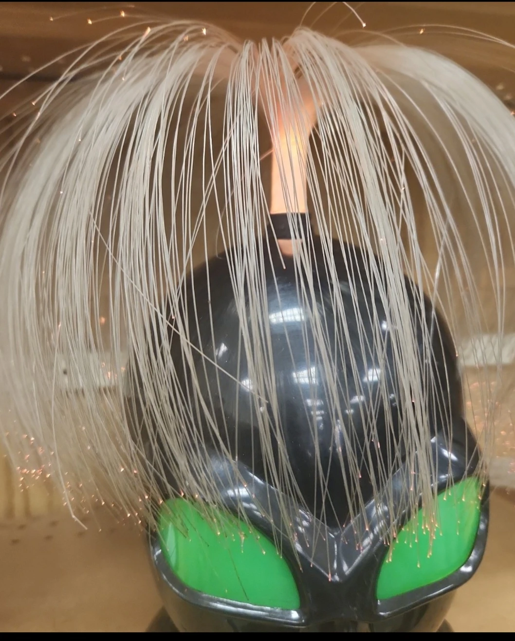 Vintage Fiber Optic Alien Head Lamp