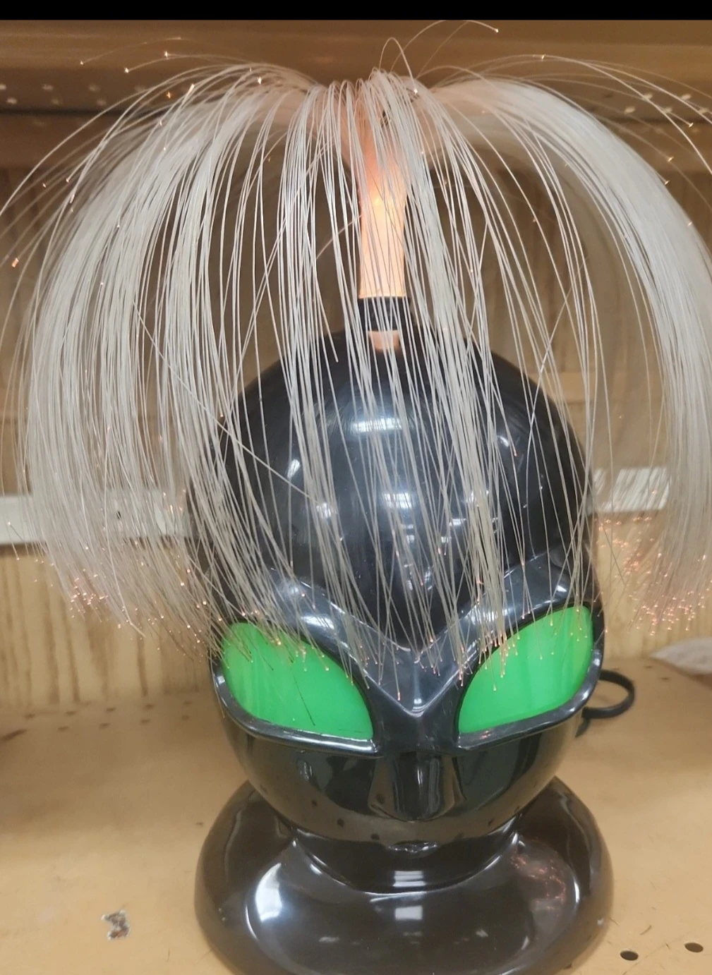 Vintage Fiber Optic Alien Head Lamp - photo 3