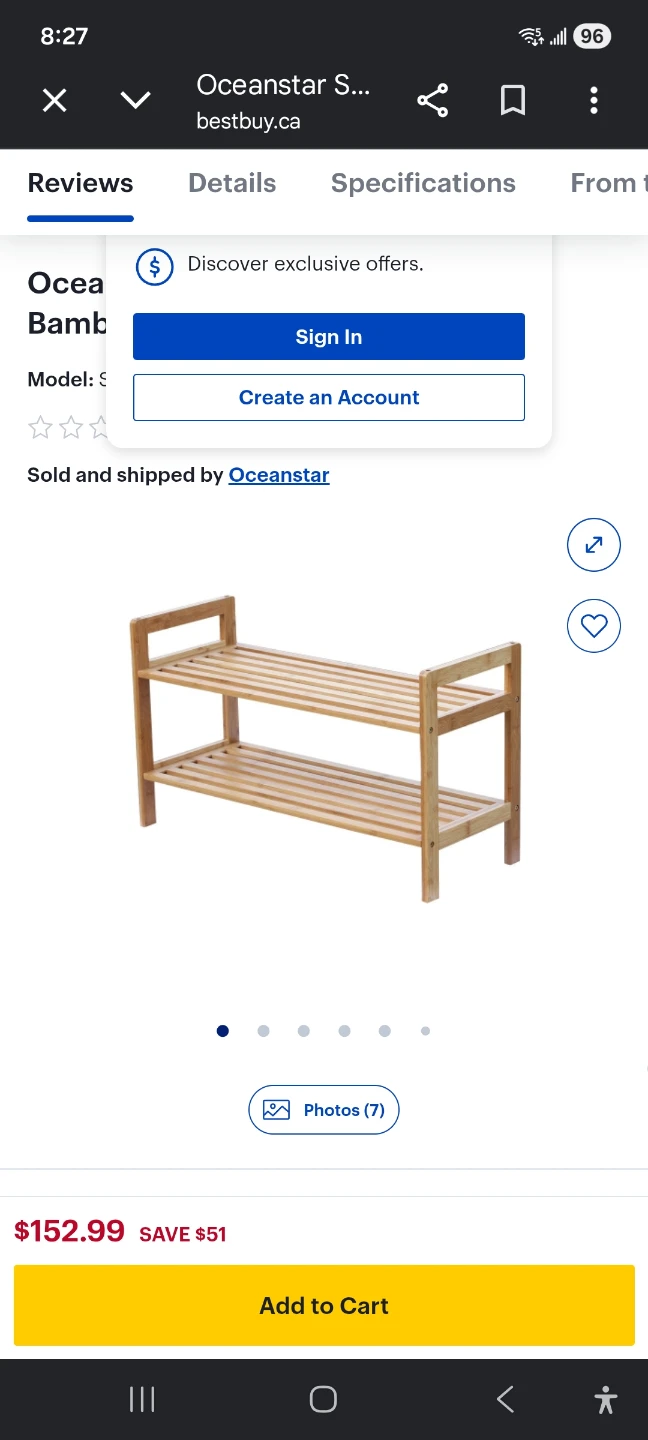 Oceanstar 2 Tier Bamboo Shoe Rack - photo 4