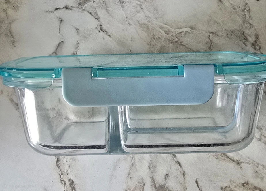 Glass Food Storage Container with 2 Compartments - photo 2