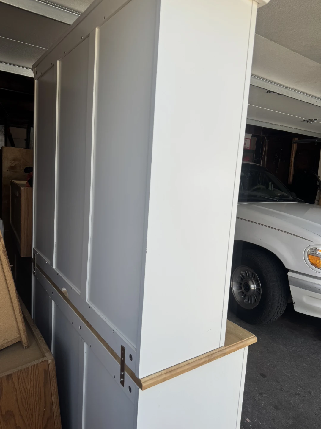 White Hutch with Wood Top - photo 4