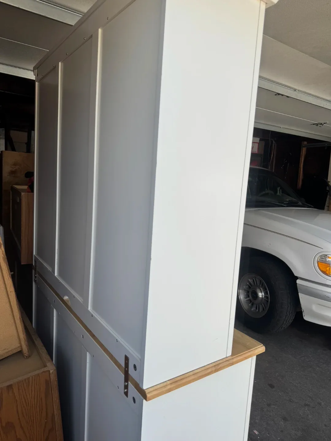 White Hutch with Wood Top - photo 4