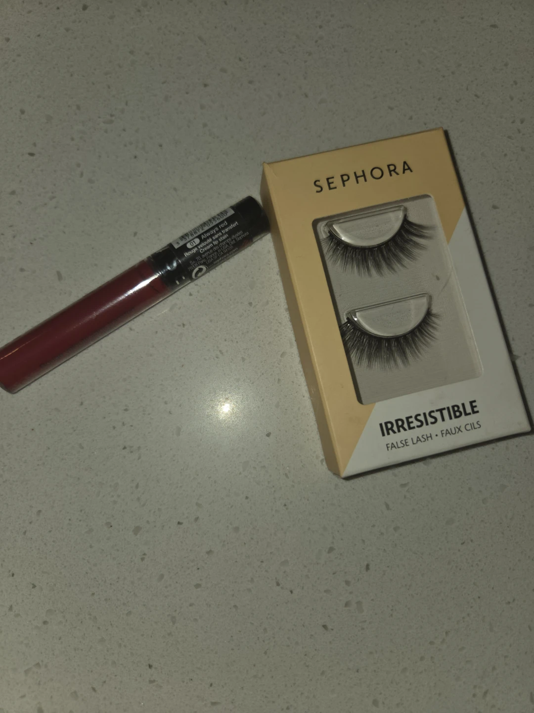 Sephora Cream Lip Stain & Irresistible False Lashes