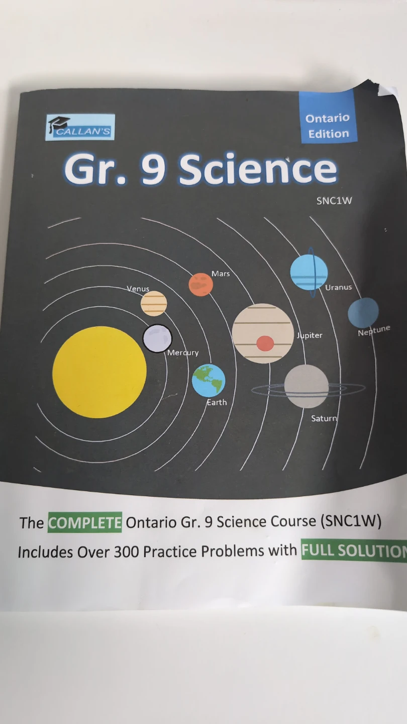 Callan's Gr. 9 Science for Ontario - Complete Course Textbook