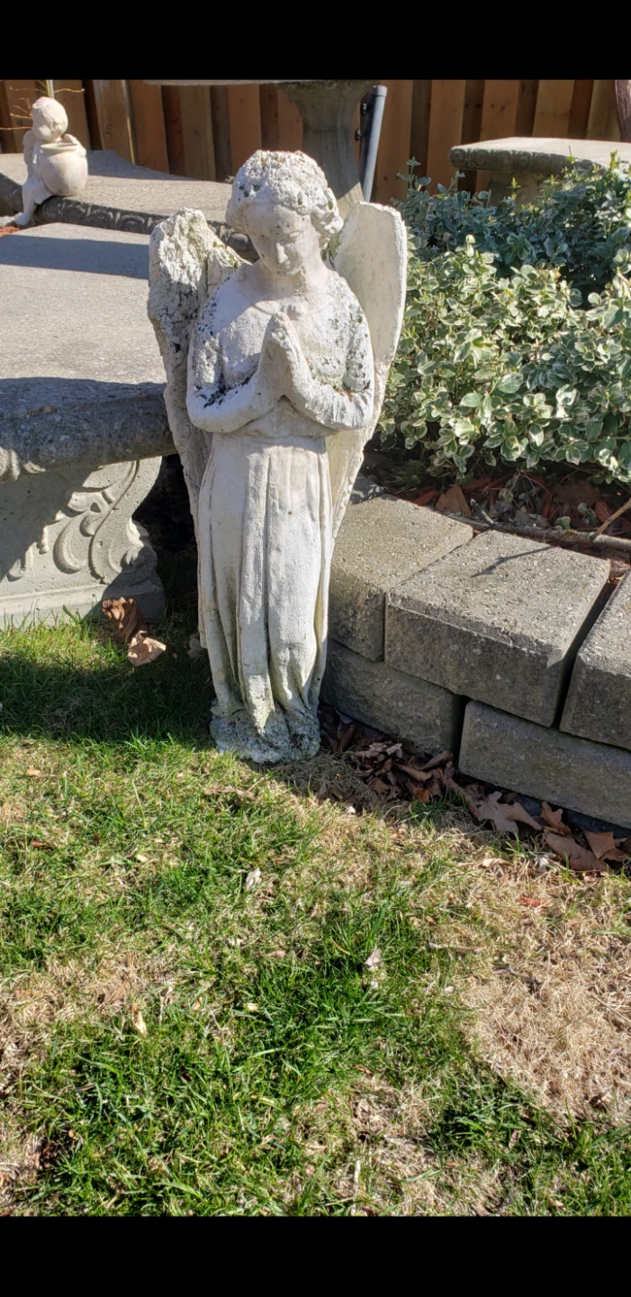 Concrete Angel Garden Statue