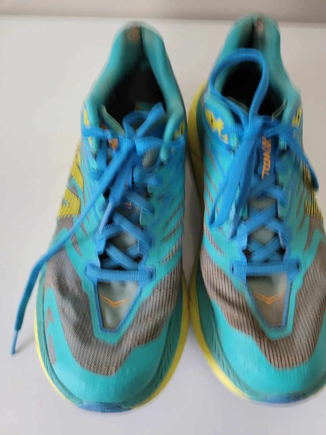 Hoka One One ProFly+ Trail Running Shoes - Teal/Yellow size 7.5 - photo 3