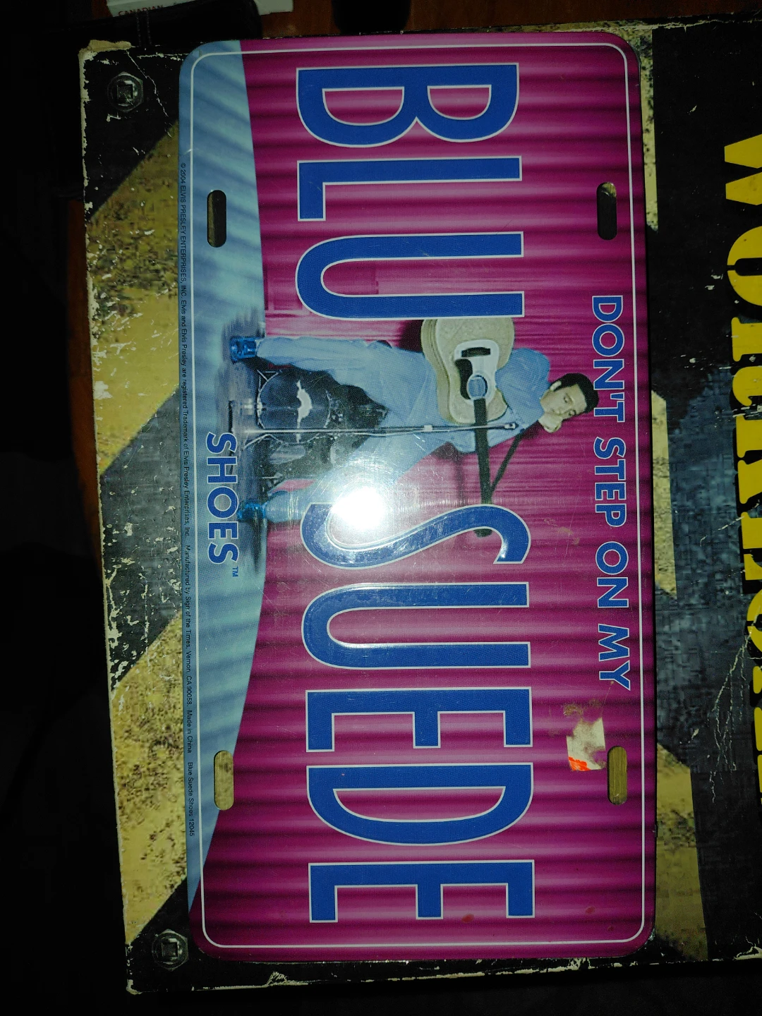 Elvis Presley "Blue Suede Shoes" License Plate