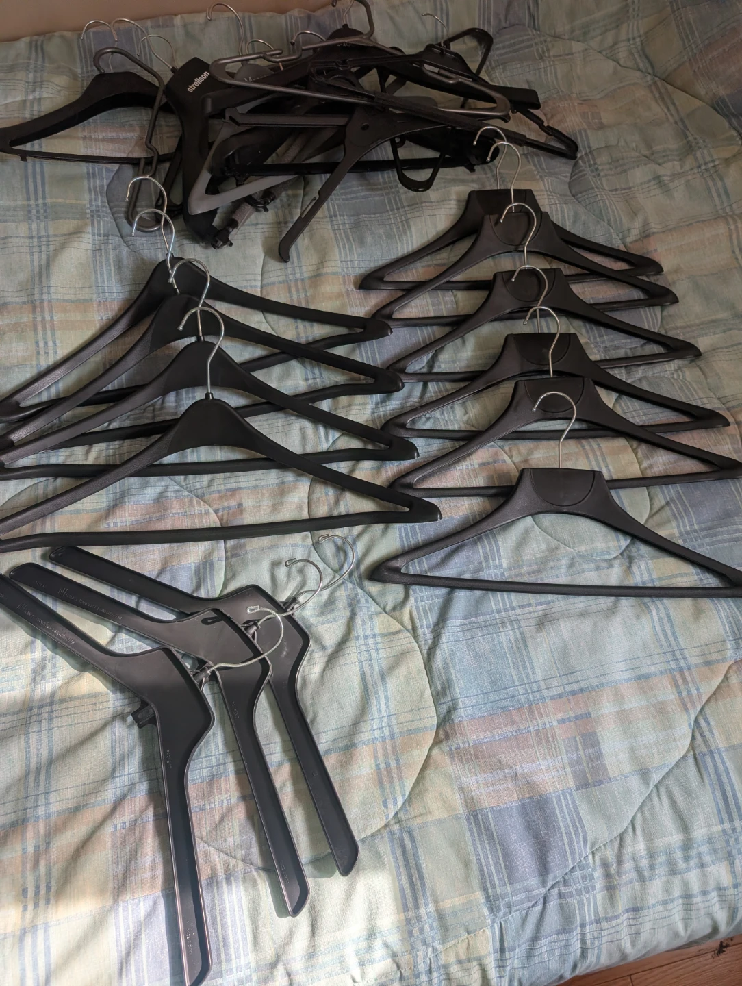 Lot of 20+ Black Plastic Clothes Hangers