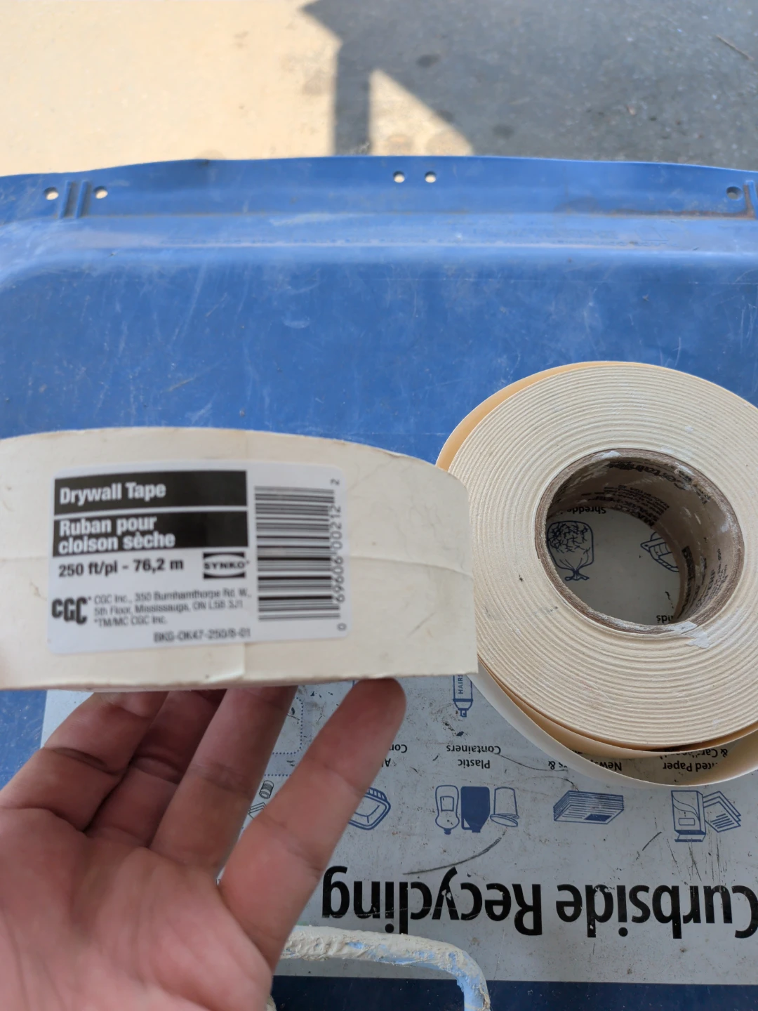 CGC Drywall Tape - 76.2 m and one that has been used