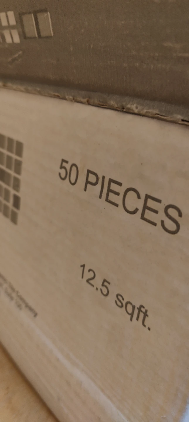 White Square Tiles - 50 Pieces