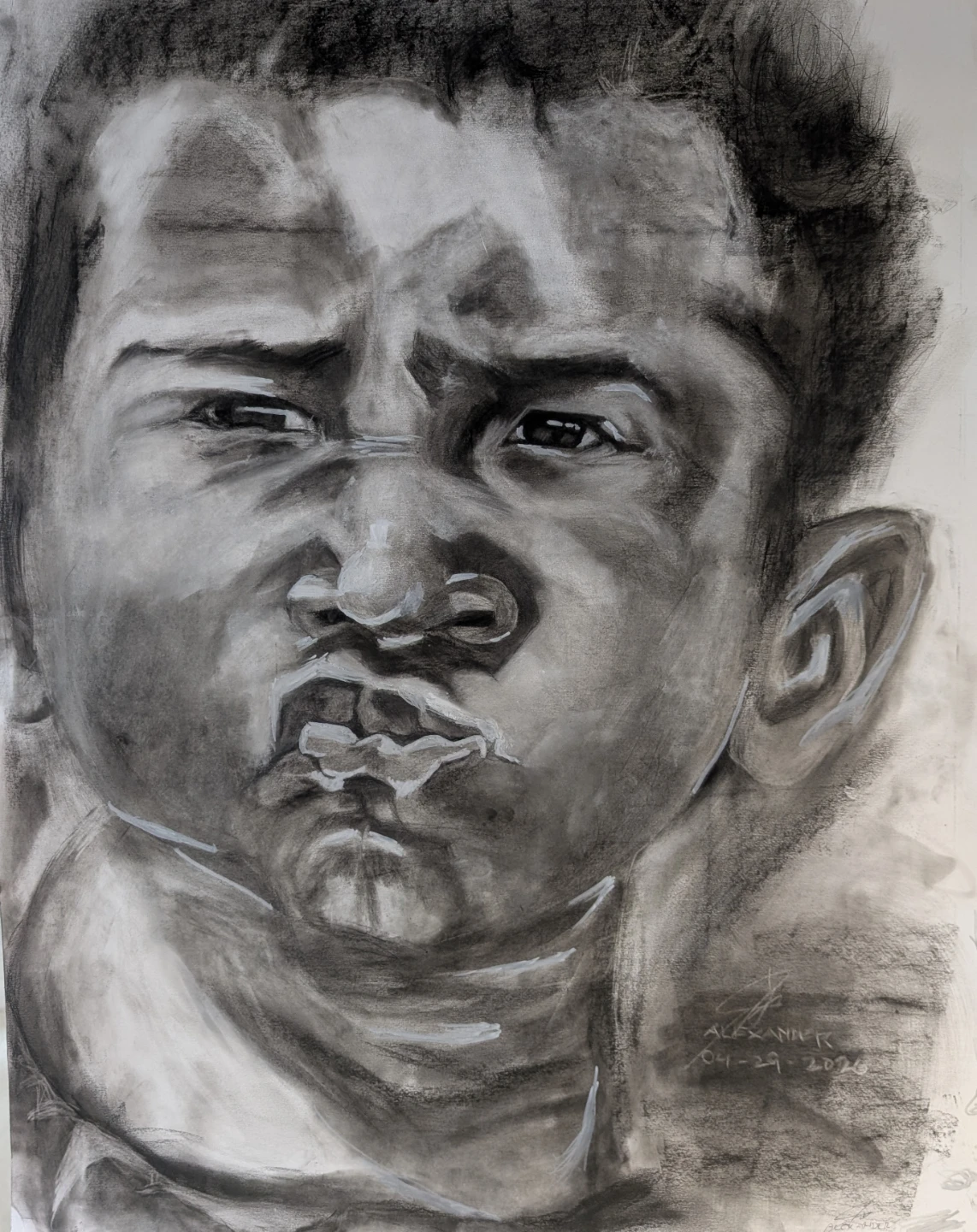 Charcoal Portrait of a Child